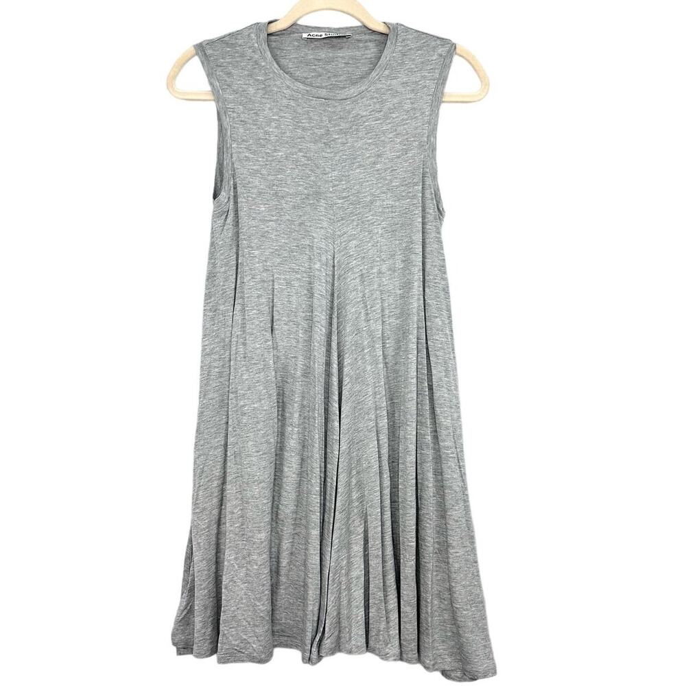 Acne Studios Tatina Dress Sleeveless Mini in Heather Gray size Small